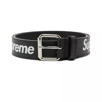 Кожаный ремень Supreme с повтором, цвет Черный