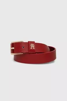 Кожаный ремень Tommy Hilfiger, бордовый