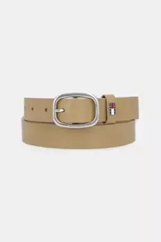 Кожаный ремень Tommy Jeans, бежевый