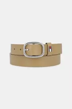 Кожаный ремень Tommy Jeans, бежевый