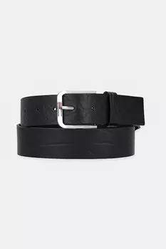 Кожаный ремень Tommy Jeans, черный