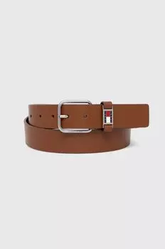 Кожаный ремень Tommy Jeans, коричневый