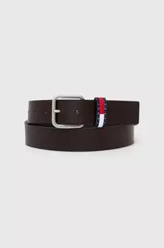 Кожаный ремень Tommy Jeans, коричневый