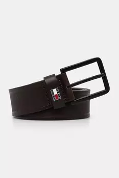 Кожаный ремень Tommy Jeans, коричневый