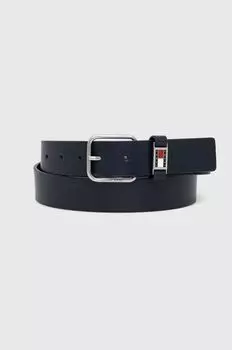 Кожаный ремень Tommy Jeans, темно-синий