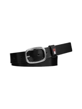 Кожаный ремень Tommy Jeans "TJW OVAL 3.0", черный