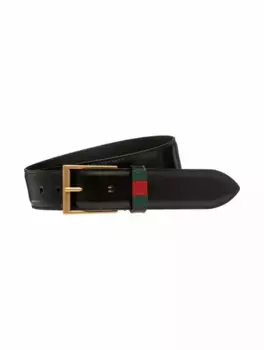 Кожаный ремень Web Gucci, черный