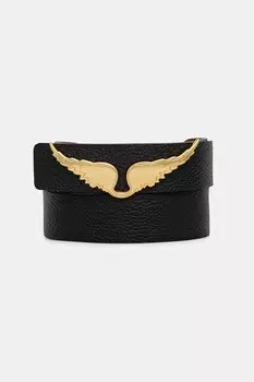 Кожаный ремень Zadig&Voltaire, черный