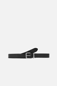 Кожаный ремень ZARA, черный