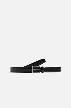 Кожаный ремень ZARA, черный