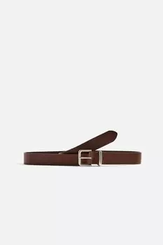 Кожаный ремень ZARA, коричневый