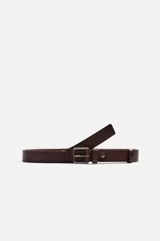 Кожаный ремень ZARA, коричневый