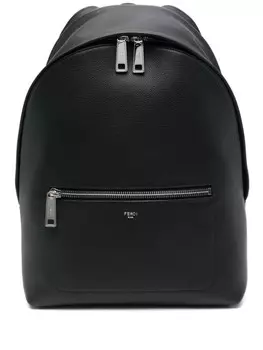 Кожаный рюкзак FENDI, черный