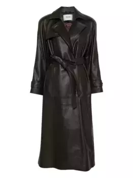 Кожаный тренч ducie, коричневый