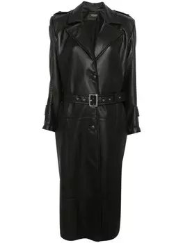 Кожаный тренч MITILIANE COUTURE, черный