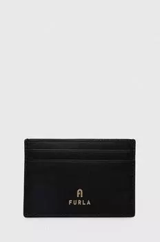 Кожаный визитница Furla, черный