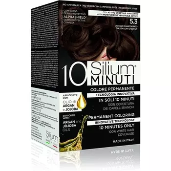 Краситель для волос 10 минут 5.3 Коричневый Прозрачный Золотой Castano Chiaro Dorato 5.3, Silium