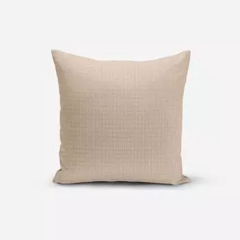 КРАСИВАЯ ЖИЗНЬ. Чехол на подушку из хлопчатобумажной ткани с рельефной структурой натуральный размер 80х80см (ВхШ) размер 80х80см (ВхШ) Schner-Leben