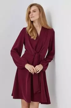 Красивое платье DKNY, бордовый