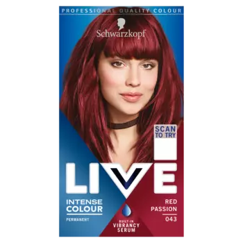 Краска для волос 43 красная страсть, 1 упаковка. Live Intense colour, цвет 043 red passion