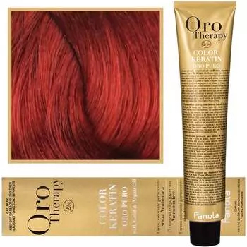 Краска для волос 6.6, 100 мл Fanola, Oro Therapy, Color Keratin Oro Puro