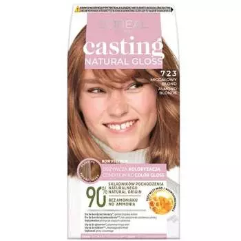 Краска для волос 723 Миндальный Блонд L'Oreal Paris, Casting Natural Gloss, L’oreal