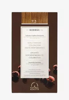 Краска для волос Argan Oil Advanced Colorant KORRES, цвет 7.3 honey blonde