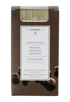 Краска для волос Arganl Hochentwickelte Coloration KORRES, цвет 8.1 hellblond asch
