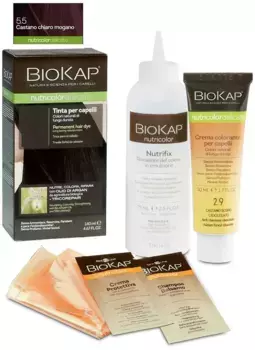 Краска для волос Biokap Nutricolor Delicato 5.50 Коричневый махагони