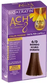 Краска для волос Biokeratin Ach8 6/D Темно-русый золотистый