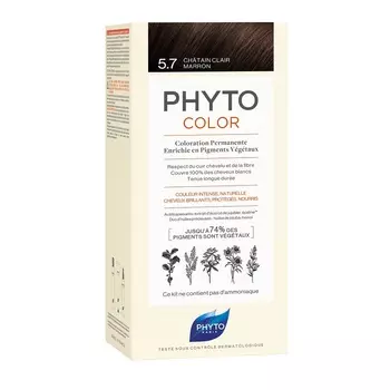 Краска для волос color hair dye Phyto, цвет nr. 5.7, 112 мл