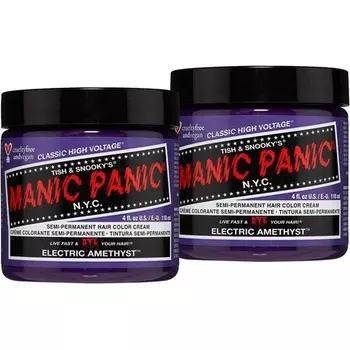 Краска для волос Electric Amethyst Classic Creme Vegan, фиолетовая полуперманентная краска для волос без жестокости, 118 мл, Manic Panic