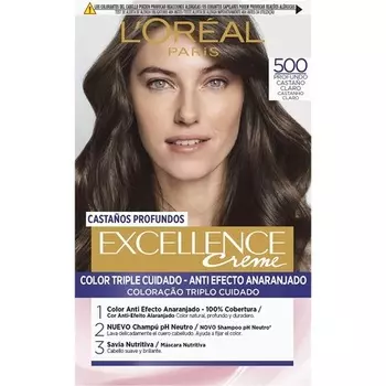 Краска для волос Excellence Brunette 500 True Light Brown 200мл, L'Oreal