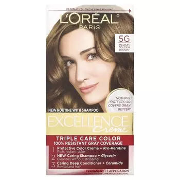 Краска для волос L'Oral Excellence Creme Triple Care Color 5G золотисто-коричневый