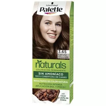 Краска для волос Palette Naturals Coloracin Permanente Sin Amoniaco Palette, 3.65 Castao Chocolate