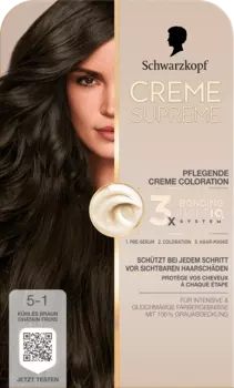 Краска для волос Schwarzkopf CREME SUPREME Haarfarbe 5-1 Khles Braun, 1 St