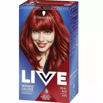 Краска для волос Schwarzkopf Live интенсивный цвет 035 настоящий красный