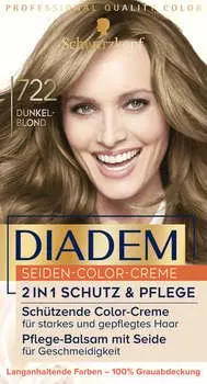 Краска для волос Темно-русый 722 Schwarzkopf, Diadem