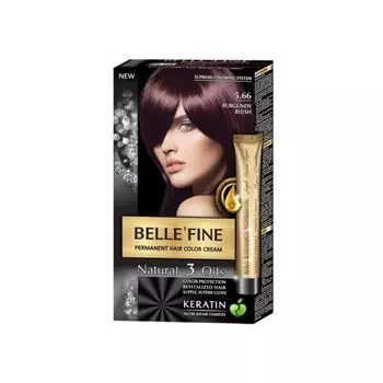 Краска для волос Tinte Capilar Keratin Bellefine, 5.66 Rojo Burdeos