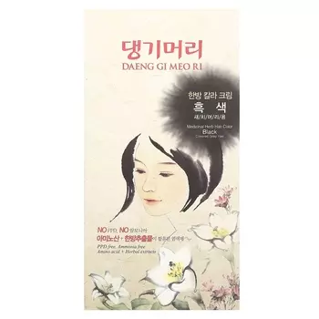 Краска лекарственная для волос Daeng Gi Meo Ri с травами, черный