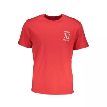 Красная хлопковая футболка Bikkembergs
