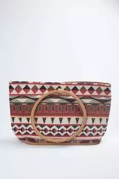 Красная кожаная сумка-тоут Tulum Handloom ETHNiQUE, красный
