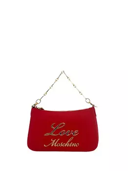 Красная женская сумка через плечо Moschino