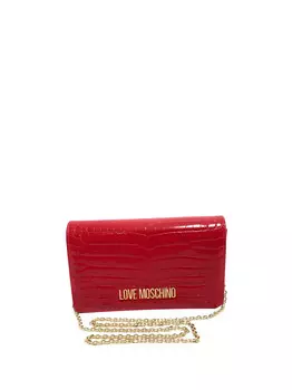 Красная женская сумка через плечо Moschino