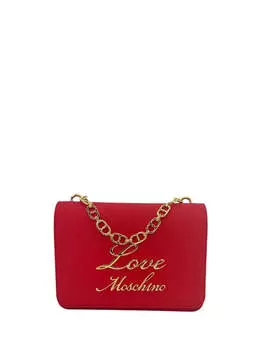 Красная женская сумка через плечо Moschino