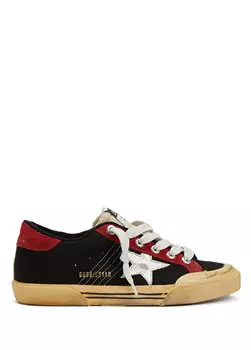 Красно-черные женские парусиновые кроссовки superstar Golden Goose