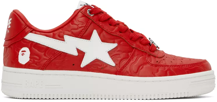 Красные кроссовки BAPE STA #3 M1