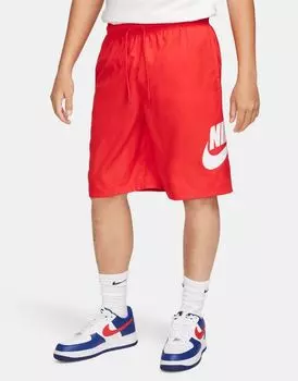 Красные тканые шорты Nike Club
