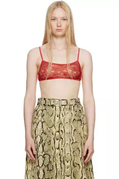 Красный облегающий бюстгальтер-бралетт Dries Van Noten