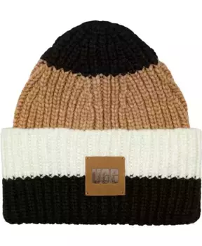 Красочная объемная шапка в рубчик Ugg, мультиколор